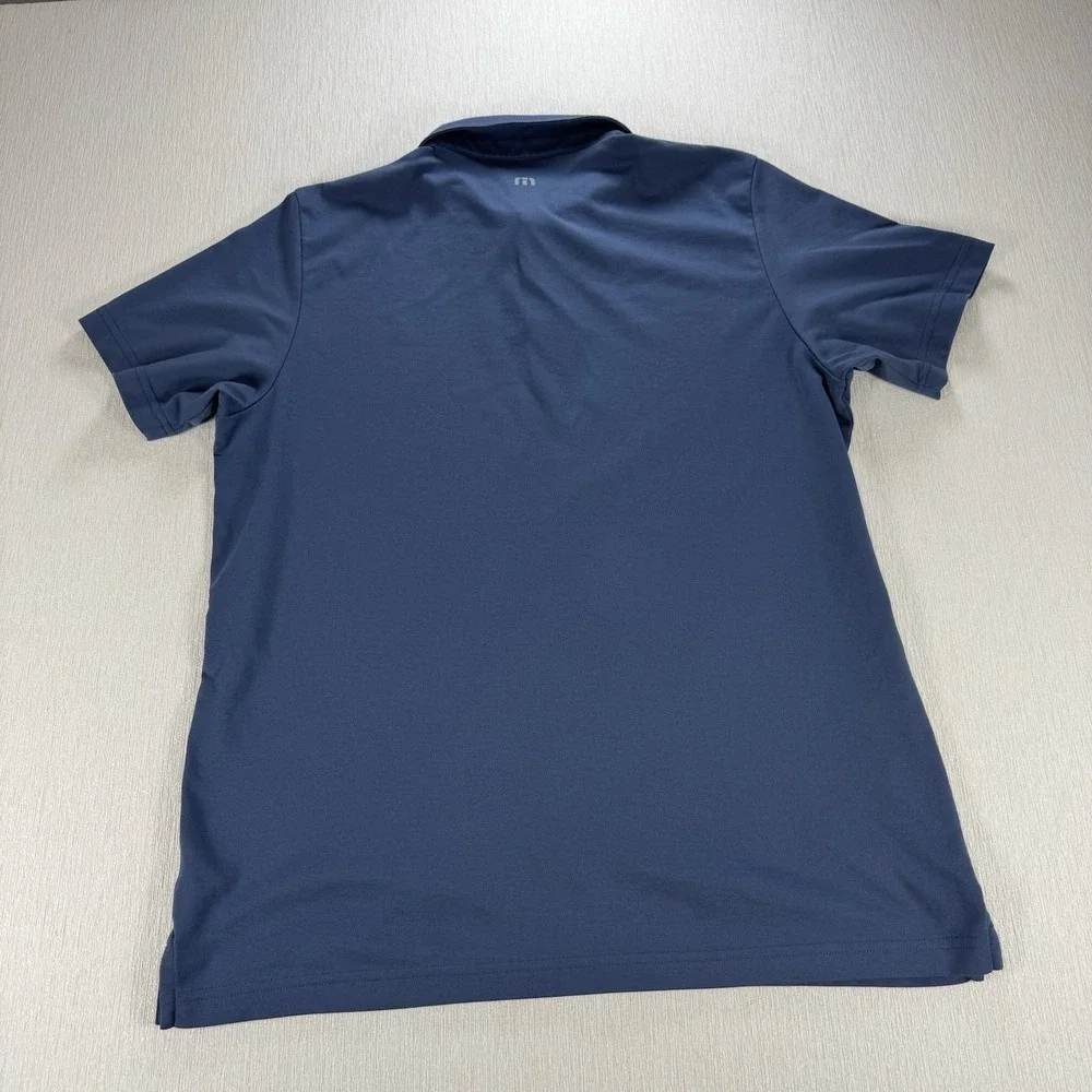 Travis Mathew Short Sleeved Blue‎ Striped Cotton/Poly Polo Golf Shirt Men's XL - Picture 8 of 8